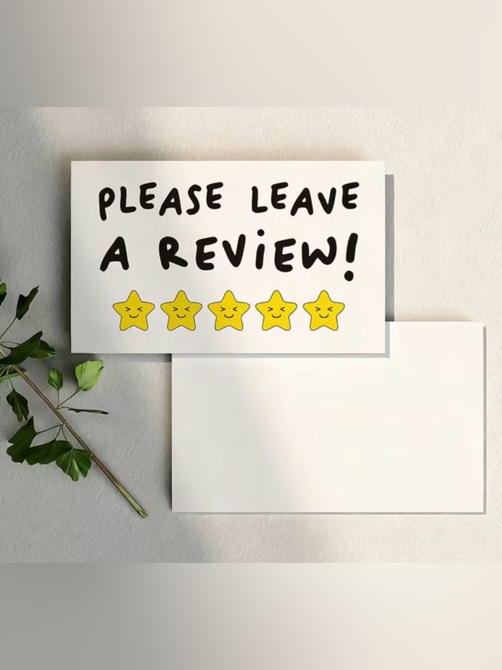 Please Leave a Review! Notecards with Yellow Star Rating - Picture 2 of 3